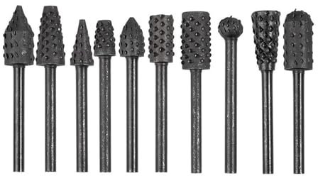 Aqxymju 10 teile/satz Rotary Raspel Datei Bohrer Bits Raspel Set 1/8 Schaft Rotary Handwerk Dateien Raspel Grate Holz Bits Schleifen holzbearbeitung Werkzeuge