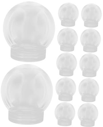 MAGICLULU Selbstgemacht Schneekugel Bastelset 12 Stück Durchsichtige Kunststoff Flaschen Befüllbare Bonbonflaschen Mit Schraubdeckel Klar Für Bastelideen Und Geschenk