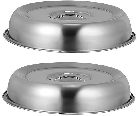 Cabilock 2piezas Cubierta Para Alimentos De Acero Inoxidable Redonda Para Carne Protector De Vajilla De Cocina Campana Extractora De Cocina