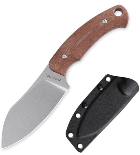 JEABROTHER Outdoor Messer DC53 Stahl mit K-Mantel für Survival Messer, Jagdmesser, Graviermesser, Reisemesser