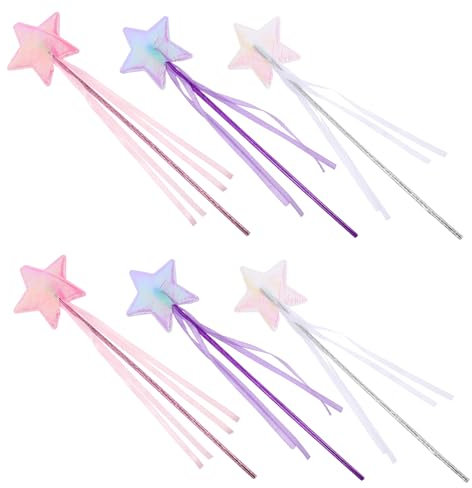 ANDRESLAD Sternförmige Fee Für Kinder Prinzessin Kleid Glitter Zauberstäbe Zubehör Geburtstag Party Supplies Halloween Kostüme