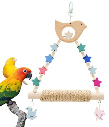 Balançoire pour perroquet | Jouets pour petits oiseaux – Salle de sport à bascule, jouets pour cage à oiseaux, calopsitte – Accessoires flexibles pour cage à perruches pour l'équilibre, l'exercice et