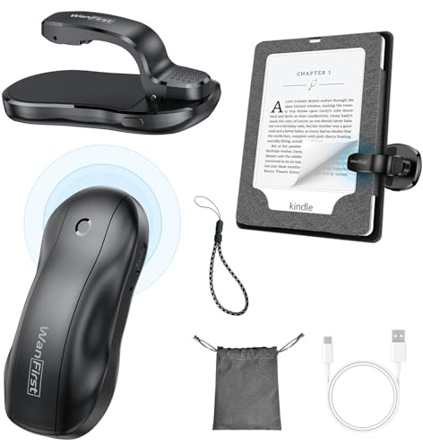WanFirst Kindle Page Turner Remote Control for Paperwhite Scribe Oasis, [Case Friendly] Kindle Accessories Clicker for E-Book Reading with Wrist Strap/Storage Bag