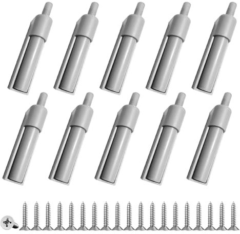 10 Stück Türdämpfer Schrank,Softclose Nachrüsten,Schranktür Dämpfer Montage,Push to Open Türöffner,Dämpfer für Schranktüren Drucktüröffner,Soft Close Nachrüstung Back,Schublade,Schranktür,Door,Damper
