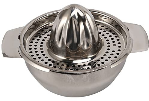 Lonrtesw Stainless Steel Juice Reamer Glass Manual Juicer Orange Lemon Squeezer