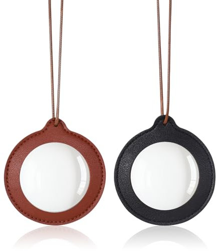 Lente d'ngrandimento per Cordino,Lente d'ingrandimento per il Collo,Lente d'ingrandimento Portatile,Lente d'ingrandimento in Pelle 3x per Libri Lettura di Giornali da Ricamo Artigianali Marrone e Nero