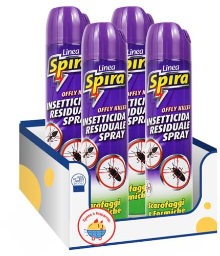 Spray insetticida per scarafaggi e formiche – Formato 400 ml – Variazioni 4/8/12 Pezzi (4)