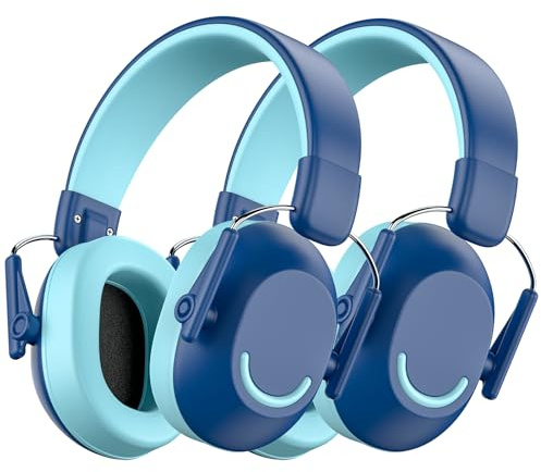 Link Dream Cuffie Antirumore Bambini SNR 30dB, Cuffie Insonorizzanti e Protettive Antirumore per Bambini 3–16 Anni, Cuffie Isolamento Acustico per Lavoro, Viaggi, Concerti, Studio, Blu, 2 Pezzi