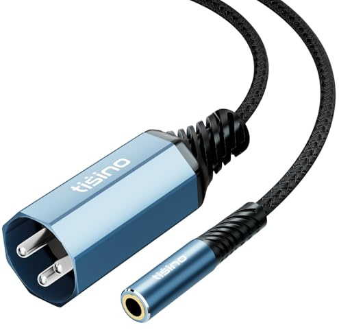 Tisino 1/8 Female Mini Jack to XLR Male Stereo Adapter Cable, 1m | XLR Male to 1/8 Female 3.5mm Jack Stereo Adapter Cable for Mic & Recording, Gold-plated Shielded OFC Hi-Fi Audio Lead
