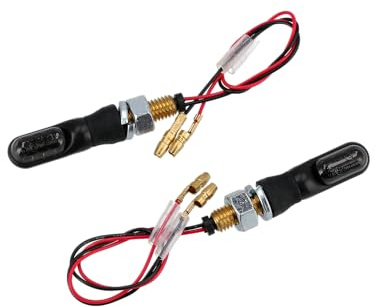 Set: 2x 12V LED Micro blinkers, rökgrå - för moped och motorcykel