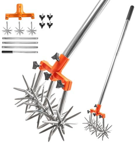 Verstellbarer Kreiselgrubber, Manueller Rotations Grubber aus Edelstahl