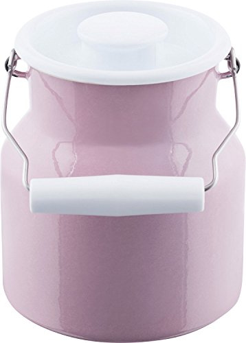Riess, 505-006, Milchkanne mit Deckel 1L, rosa, rosa, Vol. (rec.): 1,0 Liter, Made in Österreich, LBH: 15,0x13,1x15,8cm, 0,633kg, Deckel, Kratzfest, Gasherd geeignet, Elektroherd geeignet, Ofenfest