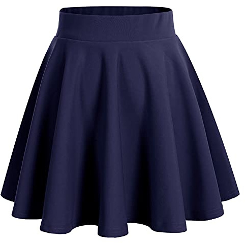 bridesmay Minikjol för dam, sommar, kort skaterkjol, skolflicka, animekjol, marinblå, XXL