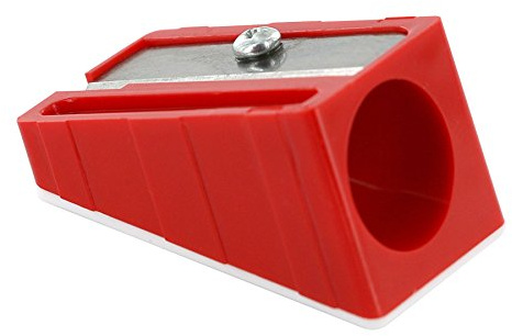 KUM AZ105.01.19-R - Anspitzer mit Behälter 100-70 R, für Stifte bis Ø 17 mm, mit Bodenplatte, rot, 1 Stück