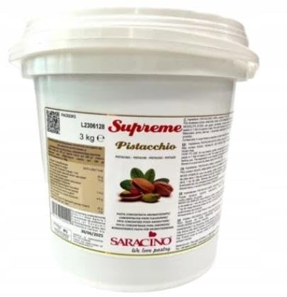 SARACINO We love pastry Pasta concentrada para aromatizar con sabor a pistacho, 1 kg