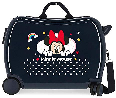 Disney Minnie Rainbow Kinderkoffer, blau, 50 x 38 x 20 cm, starr, ABS, seitlicher Zahlenkombinationsverschluss, 34 l, 2,98 kg, 4 Handgepäckträger