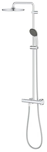 GROHE Vitalio Start 250 - Duschsystem mit Thermostatbatterie (wassersparend, 2 Strahlarten, Sicherheitssperre bei 38°C), chrom, 26816000