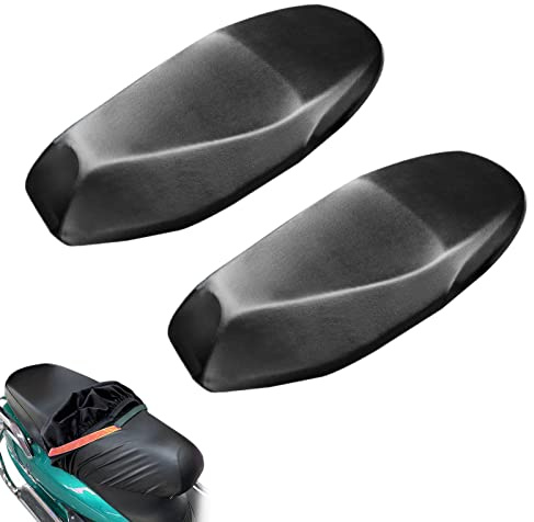 Floatdream 2 fundas suaves para asiento de moto, universal, de piel, impermeable, para vehículo eléctrico, color negro