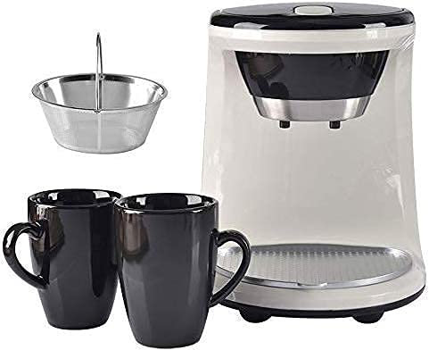 PURRL Máquina de café, mini cafetera eléctrica de goteo, cafetera semiautomática para el hogar, cafetera americana, espresso 2 tazas, para oficina en casa little surprise