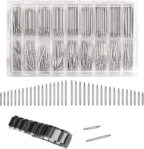 144 Stück Federstifte 8-25 mm Schnellwechsel Federstege, Uhrenarmband Stifte Federstege Werkzeug, Edelstahl Uhrenarmband Stifte Uhr Entferner Repair Tool Uhrarmband Link Pins Uhr Federstege Werkzeug