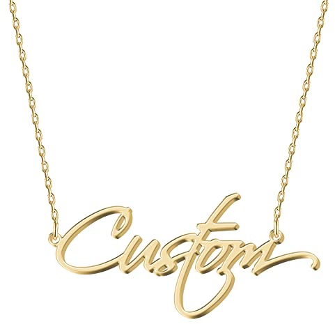 Collar de Plata Personalizado con Nombre - Colgante de Plata de Ley/Acero Inoxidable Grabado a Medida para Mujeres, Regalo Único para Cumpleaños, Aniversarios, Graduaciones y Día de San Valentín