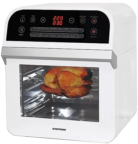Syntrox Germany 12 in 1 Multifunktionskocher Bolabus mit Touch Screen, gesundes Frittieren, Heißluftgarer, moderne Küchengeräte, Brotbackautomat, 1600 Watt, Minibackofen, Multicooker