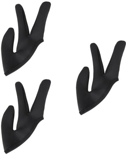 Beaupretty 3 Stück Hitzebeständige Handschuhe Für Das Haarstyling Drei-finger-abdeckung Wärmehandschuh Für Haarglätter Einheitsgröße