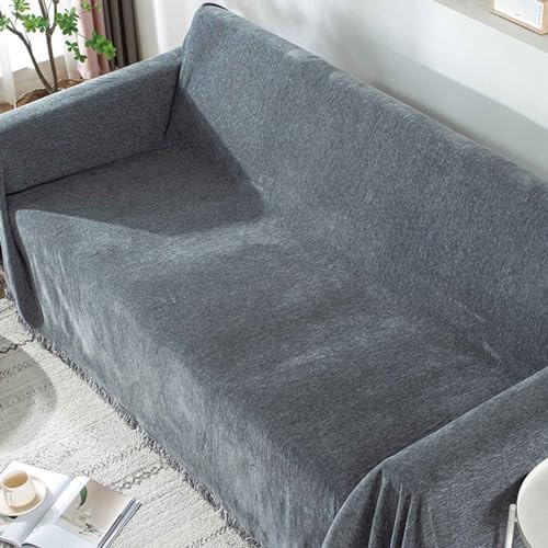 HLTQL Sofadecke rutschfest, Sofa Überwurfdecke XXL Wasserdicht L Form, Sofaüberwurf Decke Ecksofa, Couch Überwurf Sofaüberwürfe U Form, Couchdecke Überwurf(#6,180 * 380cm)