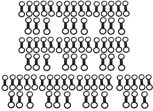 Ronlok 80 Stücke Tauchen Tauchen Schnorcheln Silikon Schnorchel Maske Strap Keeper Halter Clips Retainer Anhang Gear Teil Zubehör Schwarz