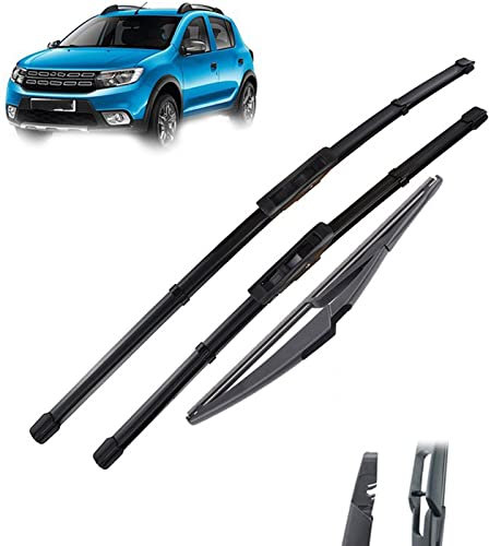 WEHOMY Für Dacia Für R&enault Für Sandero MK2 2015 2016 2017 2018 2019 Autofenster Vorne Hinten Windschutzscheibe Scheibenwischerblätter Set Kit 22 19 11 