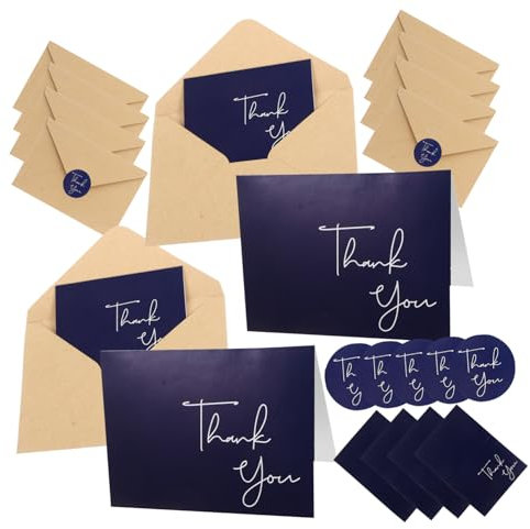 Gogogmee 10sätze Teiliges Dankeskarten-set Mit Umschlägen Und Aufklebern Blanko Karten Für Lehrer Freunde Und Kollegen Lustige Wertschätzungskarten Zur Dankesagung