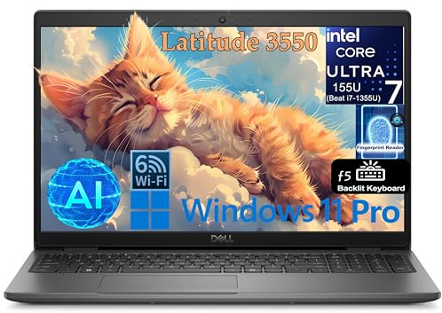 Dell Latitude 5550 15 5000 15.6 FHD Business AI Laptop Computer, Intel 12-Core Ultra 5 135U (Beat i7-1355U), 64GB DDR5 RAM, 1TB SSD, WiFi 6, BT 5.3, Backlit KB, FR, Thunderbolt 4, Windows 11 Pro
