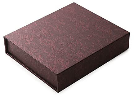 Manschettknappslåda Manschettknappar förvaringslåda Vintage pappersklämma förvaringslåda för bröllopsföretag (brun 18,5x15,5x4cm)