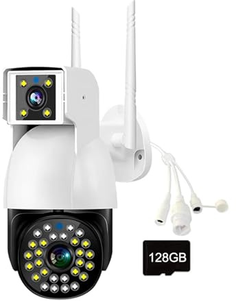 Caméra de Surveillance, Caméra IP 4G Sim étanche for l'extérieur, double objectif, suivi automatique, Vision nocturne, vidéosurveillance, Protection de sécurité, moniteur à domicile ,Caméras de sécuri
