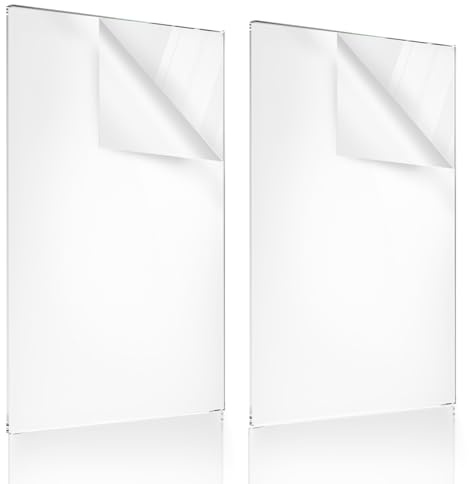 ASelected Acryl-Plexiglas-Platten, A2, transparent, 2 mm, transparentes Plexiglas, transparente Acrylplatte, Kunststoffplatte, Plexiglasplatten für Hausdekoration, Bilderrahmen, Bastelarbeiten