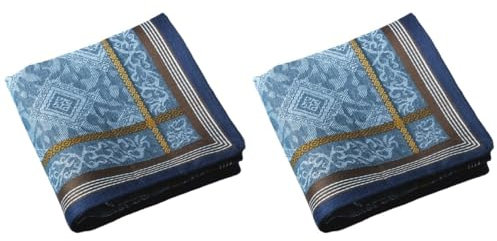 DEARMAMY 2St Herrentaschentuch bescherung weihnachten präsente weihnachten Tischdekoration muttagsgeschenk Quadratischer Schal Kaschmir Taschentuchtasche Einstecktücher für Herren Baumwolle