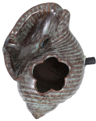 ROMISBABA 1pc Ceramic Conch Water Spitter Fountain for Garden and Decoration V-shaped Outlet for Fish Tanks Weather-resistant Outdoor Feature for Patios and Landscaping