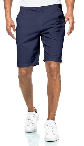 Smith & Solo Pantaloni corti da uomo – Chino, pantaloncini corti in cotone, bermuda estivi, da corsa, da uomo, per sport, blu navy, S