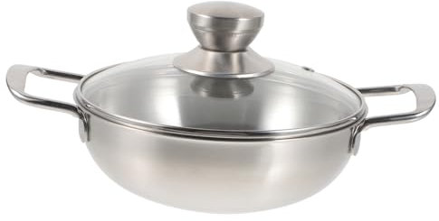 Happyyami Stainless Steel Kochtopf Mit Doppelgriffen Tragbarer Mini-topf Für Outdoor-picknick Antihaftbeschichtet Leicht Zu Reinigen Für Zuhause Und