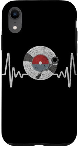 Disque vinyle Heartbeat Vintage Old School DJ amateur de tourne-disque Coque pour iPhone XR