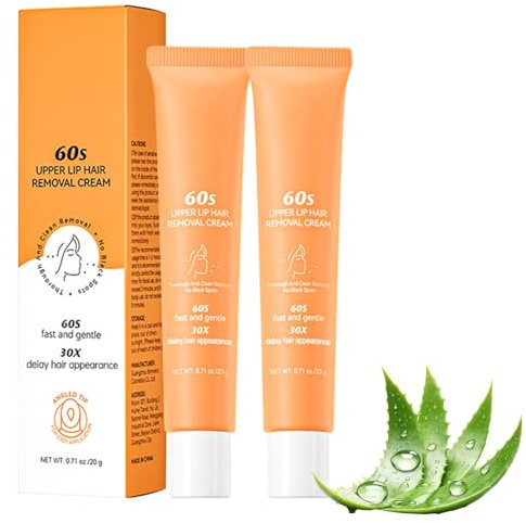 Gesichtshaarentfernung Creme, 20g Oberlippenhaarentfernung Haarentfernungscreme, Haarentfernung Gesicht Damen, Gesichtshaarentferner für Frauen, Beruhigende Enthaarungscreme für Gesicht und Körper (2)