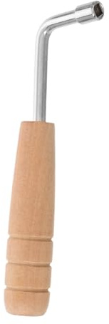 Abaodam Tragbarer Stimmschlüssel für Präzises Stimmen für Leierharfen mit Holzgriff Effizienter Harfenstimmhebel aus Stahl und Metall von Saiteninstrumenten