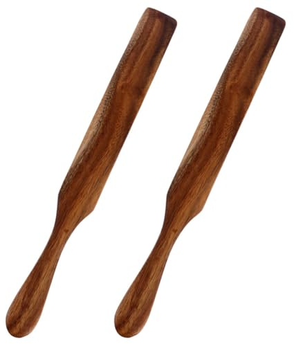 INOOMP 2pièces Spatules à Beurre Bois Racloirs à Confiture Spatules Longues Pour Retourner Les Fruits