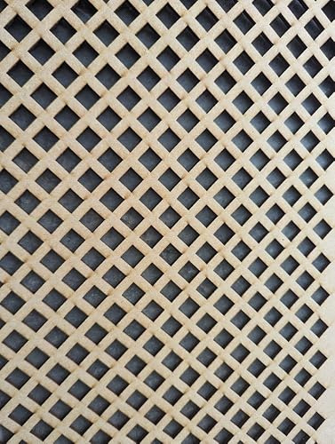Laser Cut MDF Radiator Cover Grille Panel (1200mm x 620mm x 3mm), Decorative Diamond Pattern Lattice Sheet for Ventilation, Cabinets, DIY Screening & Home Decor