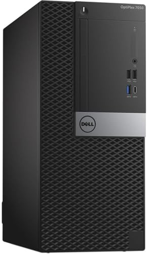 Ordenador de sobremesa DELL OptiPlex 7050 Tower, procesador Core i7-7700, 16 GB de RAM, SSD de 240 GB, Windows 11 Pro (reacondicionado)