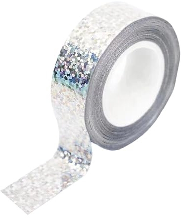 Ronyme Nastro da Avvolgimento per Cerchio da Ginnastica Spesso per la Creazione, Decorazioni per Attrezzature da Ginnastica Professionali da 500 x 1,5 Cm, Argento