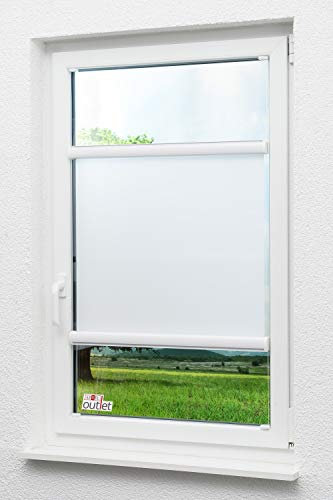 LYSEL Outlet Glasleistenrollo verspannt Tageslicht, (B x H) 120cm x 175cm in weiß/reinweiß