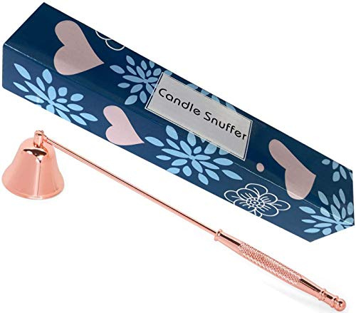 NEOYARDE Candle Snuffer, Stainless Steel Wick Flame Extinguisher Elegant Candle Accessory for Candle Lovers - Rose Gold