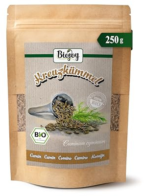 Biojoy EKO Hela spiskumminfrön, 250 g | Från Indien, omalda, perfekta för örtte eller kryddning, Cuminum cyminum L.