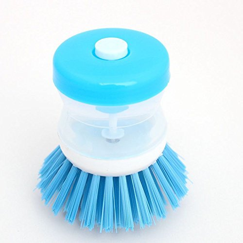 Dish Washing Brush with Soap Dispenser, Single Brush, Random Color